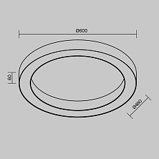Потолочный светодиодный светильник Maytoni Technical Ceiling Lua C093CL-45W3K-W 2