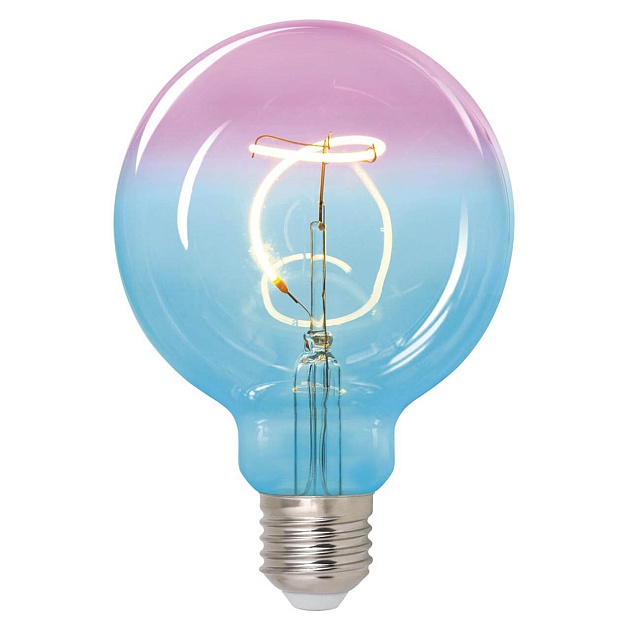 Лампа светодиодная филаментная Uniel E27 4W 2250K синяя LED-SF01-4W/Soho/E27/CW BLue/Wine GLS77TR UL-00005892 фото 2