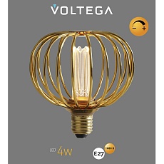 Лампа светодиодная филаментная Voltega 271 E27 4W 1800K золотая 8567 5