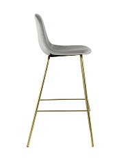 Барный стул Stool Group Валенсия велюр серый золотые ножки BC-91003B grey HLR-18 1