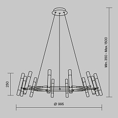 Подвесная люстра Maytoni Vigo MOD031PL-24B 1