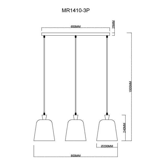Подвесной светильник MyFar Madina MR1410-3P Фото № 2