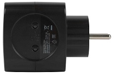 Разветвитель электрический ЭРА SP-2-USB-B на 2 розетки + 2xUSB 2400mA без заземления 10А черный Б0049535 4