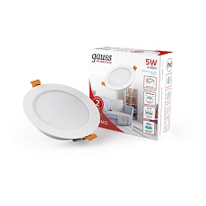 Встраиваемый светильник Gauss Elementary Downlight 9100420205 1