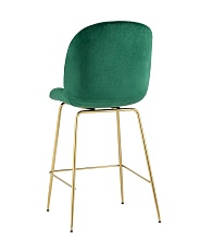 Полубарный стул Stool Group Турин со спинкой велюр изумрудный золотые ножки 8329A VELVET GREEN 4