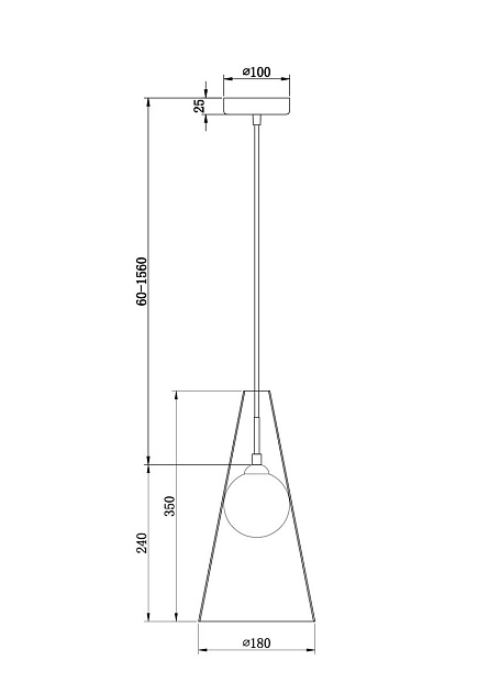 Подвесной светильник Freya Toper FR5389PL-01BS изображение 2 Подвесной светильник Freya Toper FR5389PL-01BS Фото № 2
