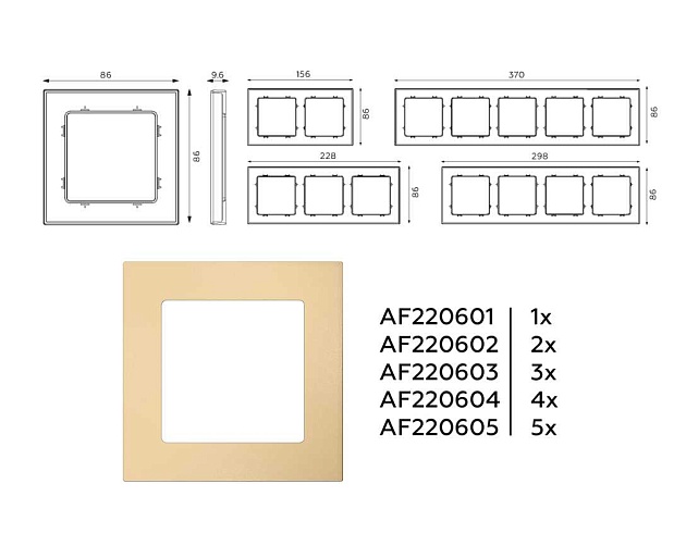 Рамка AMBRELLA VOLT AF220605 Фото № 3