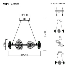 Подвесной светодиодный светильник ST Luce Enigma SL6018.203.64 1