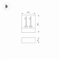 Уличный настенный светодиодный светильник Arlight LGD-Sign-Wall-S150x200-3W Warm3000 031060 1