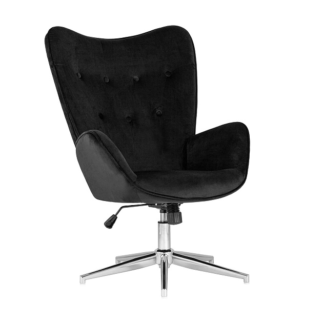 Поворотное кресло Stool Group Филадельфия регулируемое велюр черный FUCHS HLR-80 Фото № 1