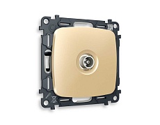 Комплект механизма TV розетки оконечной AMBRELLA VOLT OMEGA Шампань 50-870 MHz 1dB QUANT (OP6130, VM202) MO613010