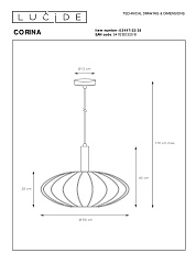 Подвесной светильник Lucide Corina 03447/52/38 1