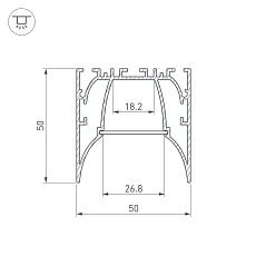 Профиль Arlight ARH-Line-5050-Comfort-2000 Anod 036353 1