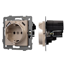 Механизм розетки с USB зарядкой SCT-MUAC-PL-GD-V (250V, 16A) Arlight 049832