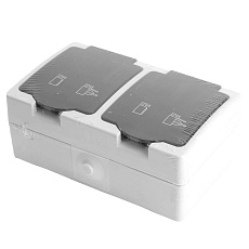 Розетка 2-местная с крышкой Stekker Велена PST16-12-54 32754 2