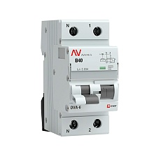 Дифференциальный автомат DVA-6 1P+N 40А (C) 30мА (AC) 6кА EKF AVERES rcbo6-1pn-40C-30-ac-av