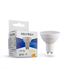 Лампа светодиодная диммируемая Voltega GU10 5W 2700K матовая 7238 1