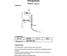 Бра Kink Light Лалит 08074,19 2