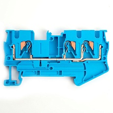 Зажим пружинный, 2-проводной проходной ЗНИ - 4, JXB PT 4, синий LD572-2-40 49250 3