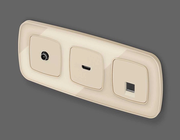 Лицевая панель розетки AMBRELLA VOLT OP3340 Фото № 2