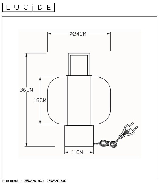 Настольная лампа Lucide Sofia 45583/01/30 изображение 3 Настольная лампа Lucide Sofia 45583/01/30 Фото № 3