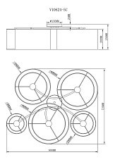 Потолочная люстра Moderli Room V10624-5C 1