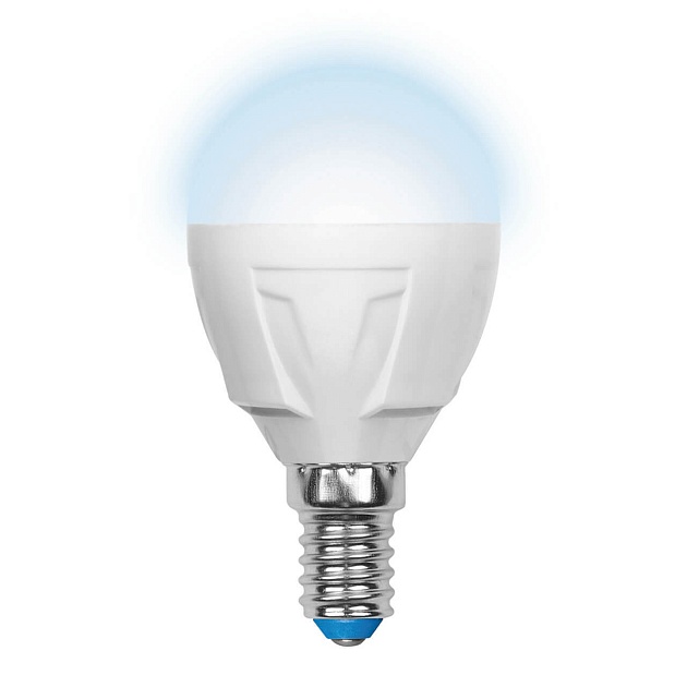 Лампа светодиодная диммируемая Uniel E14 6W 4500K матовая LED-G45-6W/NW/E14/FR/DIM PLP01WH UL-00000692 фото 