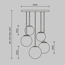 Подвесная люстра Maytoni Basic form MOD321PL-05B 2