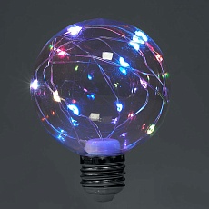 Лампа светодиодная Feron E27 3W RGB прозрачная LB-381 41676 1