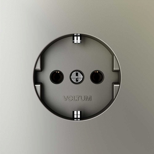 Розетка встраиваемая Voltum S70 с заземлением 16А, (шелк) VLS040104 Фото № 1