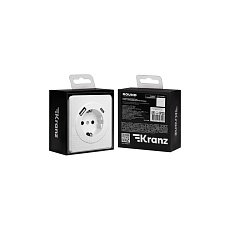 Розетка ROUND 1-ая с/з с/у з/ш 16А с USB A+C быстрой зарядки 5В/3А перламутр KRANZ KR-78-0704-1 1