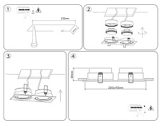 Светильник встраиваемый поворотный AMBRELLA LIGHT TECHNO SPOT TN6661 3