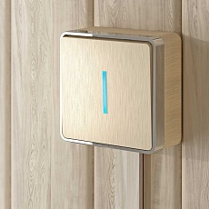 Выключатель одноклавишный с подсветкой Werkel Gallant шампань рифленый W5010110 4690389163821 1