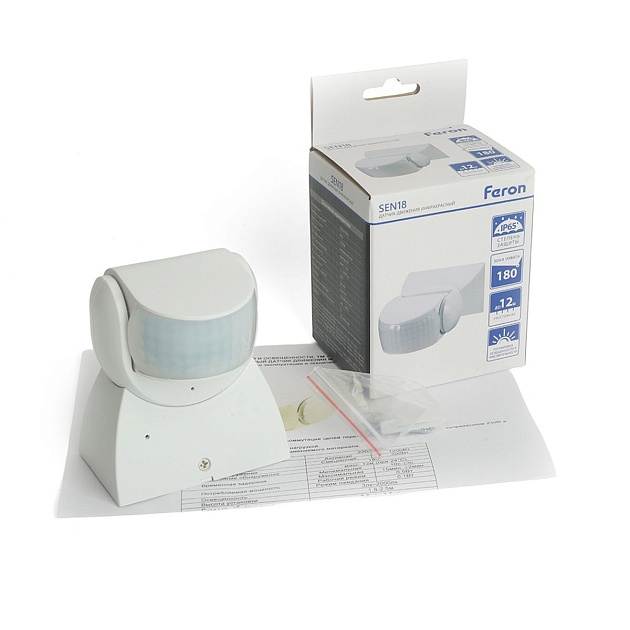 Датчик движения 1200W 12m 180° Feron SEN18 51518 Фото № 10