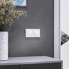 Выключатель Werkel Hammer двухклавишный с подсветкой белый W1220101 4690389162343 2