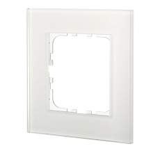 Рамка LK Studio 1-постовая, натуральное стекло (белый) LK80 844113-1 1