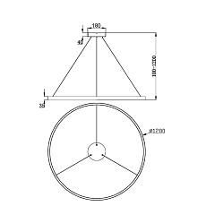 Подвесной светодиодный светильник Maytoni Rim MOD058PL-L65BK 4