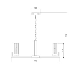 Подвесная люстра Eurosvet Arganie 60133/8 серебро 1