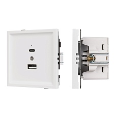 Механизм USB розетки SCT-TENDO-MUAC-PL-WH (5V, 3A, QC3) Arlight 054094