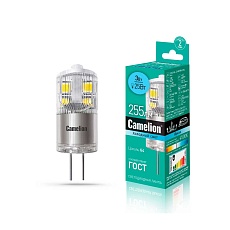 Лампа светодиодная Camelion G4 3W 4500K LED3-G4-JD-NF/845/G4 13863