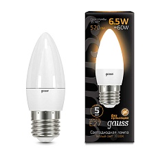 Лампа светодиодная Gauss E27 6.5W 3000К матовая 103102107 4
