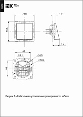 Вывод кабеля IEK Brite МВ10-БрБ белый BR-VK10-0-K01 1