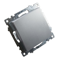 Выключатель одноклавишный Stekker Катрин серебро GLS10-7103-03 39575 5