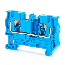 Зажим пружинный, 3-проводной проходной ЗНИ - 4 ,JXB PT 4 TW, синий LD573-2-40 49252 3