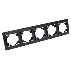 Рамка 5-постовая Stekker Эрна черный PFR00-9005-03 39622 3