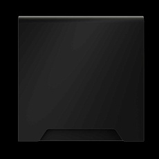 Накладка для розетки с заземлением защитными шторками и крышкой S70 (черный матовый) Voltum VLS000808 1