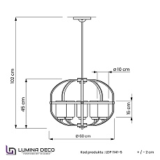 Подвесная люстра Lumina Deco Monterey LDP 1141-5 BK+MD 1