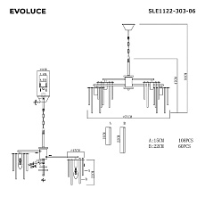 Подвесная люстра Evoluce Lynden SLE1122-303-06 1