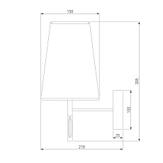 Бра Eurosvet Milazzo 60137/1 золото 2