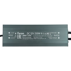 Трансформатор электронный для светодиодной ленты 250W 12V IP67 (драйвер), LB007 Feron 53081